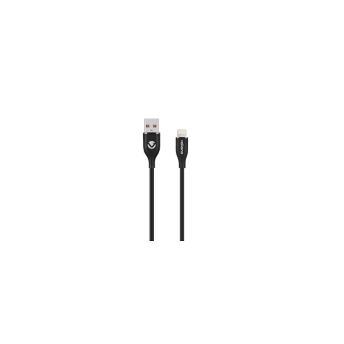 Câble USB-A vers Lightning MFi Volkano Flexi Series silicone 1,5 m (VK-20269-BK) – noir – vue 1