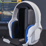 Casque gaming The G-LAB Korp Cobalt avec micro – blanc – vue 2