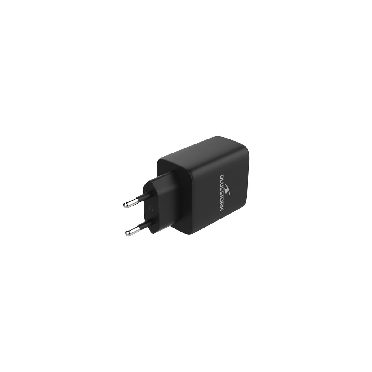 Chargeur compact GaN 65 W double USB-C / USB-A Bluestork PW-65-CCA – noir (câble USB-C inclus) – vue 3