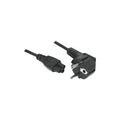 Cordon d'alimentation tripolaire PC CEE7 / C5 noir - 1,8 m – vue 1