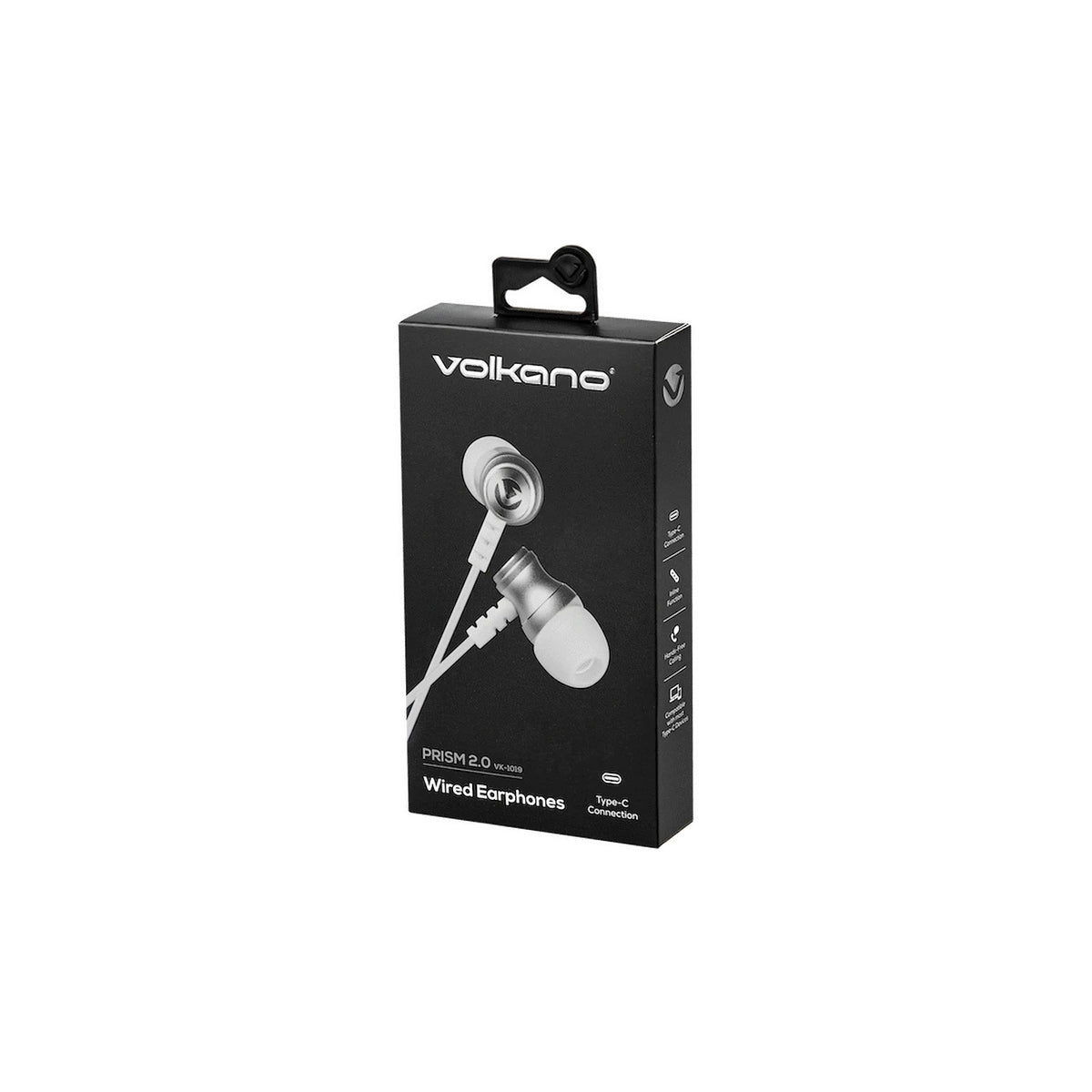 Écouteurs USB-C Volkano Prism 2.0 Series – blanc (VK-1019-WT) – vue 3
