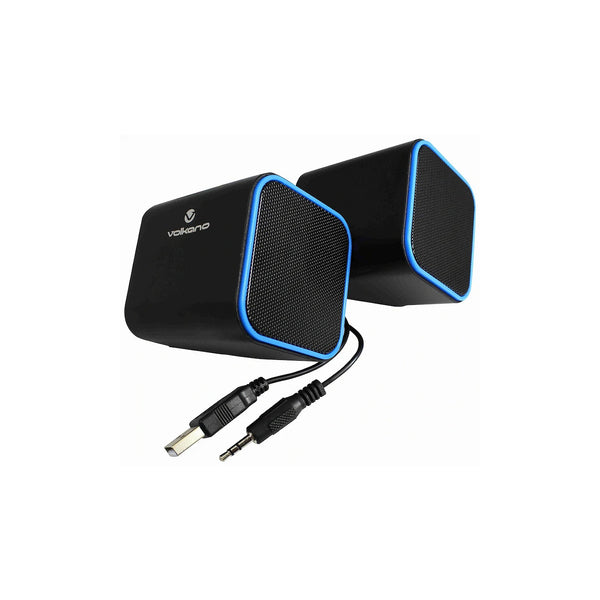 Enceintes USB pour PC Volkano Diamond Series – bleu (VB-702-BLU) – vue 1