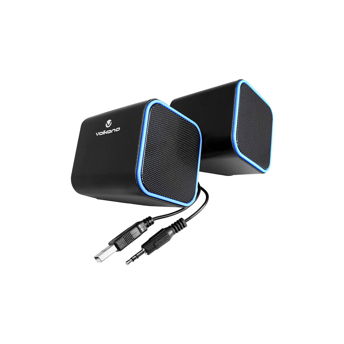 Enceintes USB pour PC Volkano Diamond Series – bleu (VB-702-BLU) – vue 3