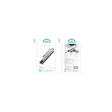 Hub USB-C 8-en-1 Devia Pro1 (HDMI 4K, RJ45, PD 100 W) – gris – vue 3