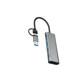 Hub USB-C/USB-A Bluestork Hub Mini (3 × USB 3.0 + HDMI) – vue 2