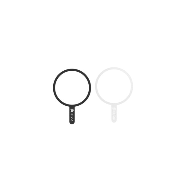 Kit de 2 anneaux magnétiques universels compatibles MagSafe Devia – noir + blanc – vue 1