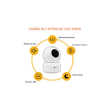 Konyks Camini 2 – Caméra d'intérieur motorisée WiFi avec Sirène – vue 3