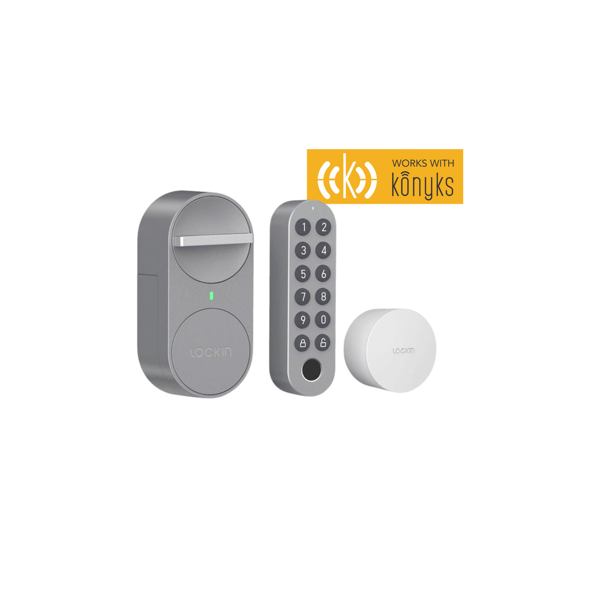 Konyks Lockin G30 Pro – Kit Serrure Wi-Fi + Digicode + Passerelle WiFi-Bluetooth – vue 1