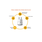 Konyks Priska MAX Black FR – Prise Intelligente Wi-Fi + BT FR, 16A avec suivi avancé de consommation – vue 2