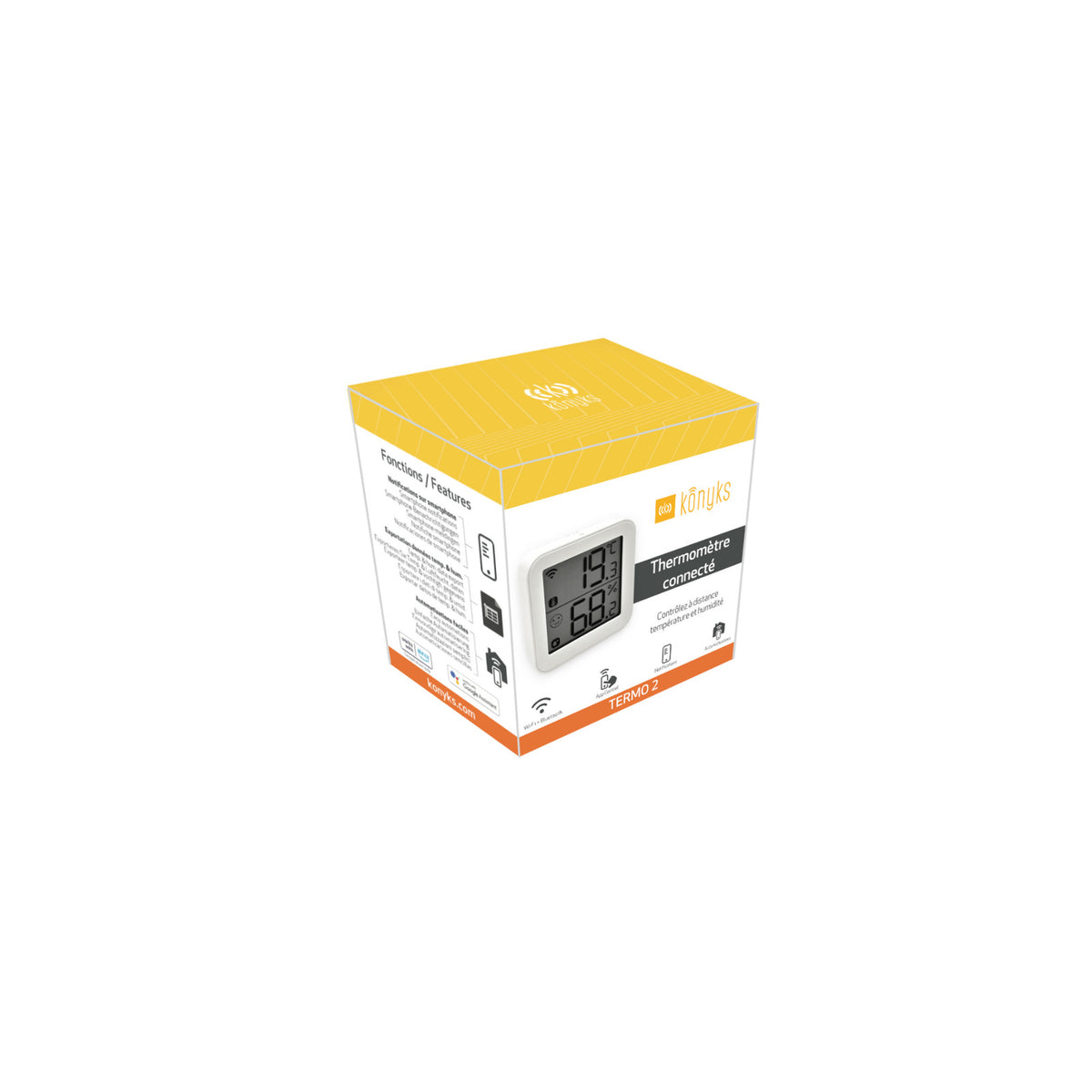Konyks Termo 2 – Thermomètre et Hygromètre connecté Wifi, Grand écran – vue 2