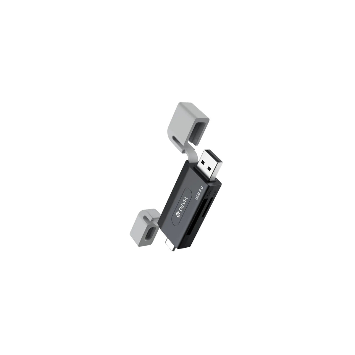 Lecteur de cartes SD/TF USB-A + USB-C 3.0 Devia Leopard Series – vue 1