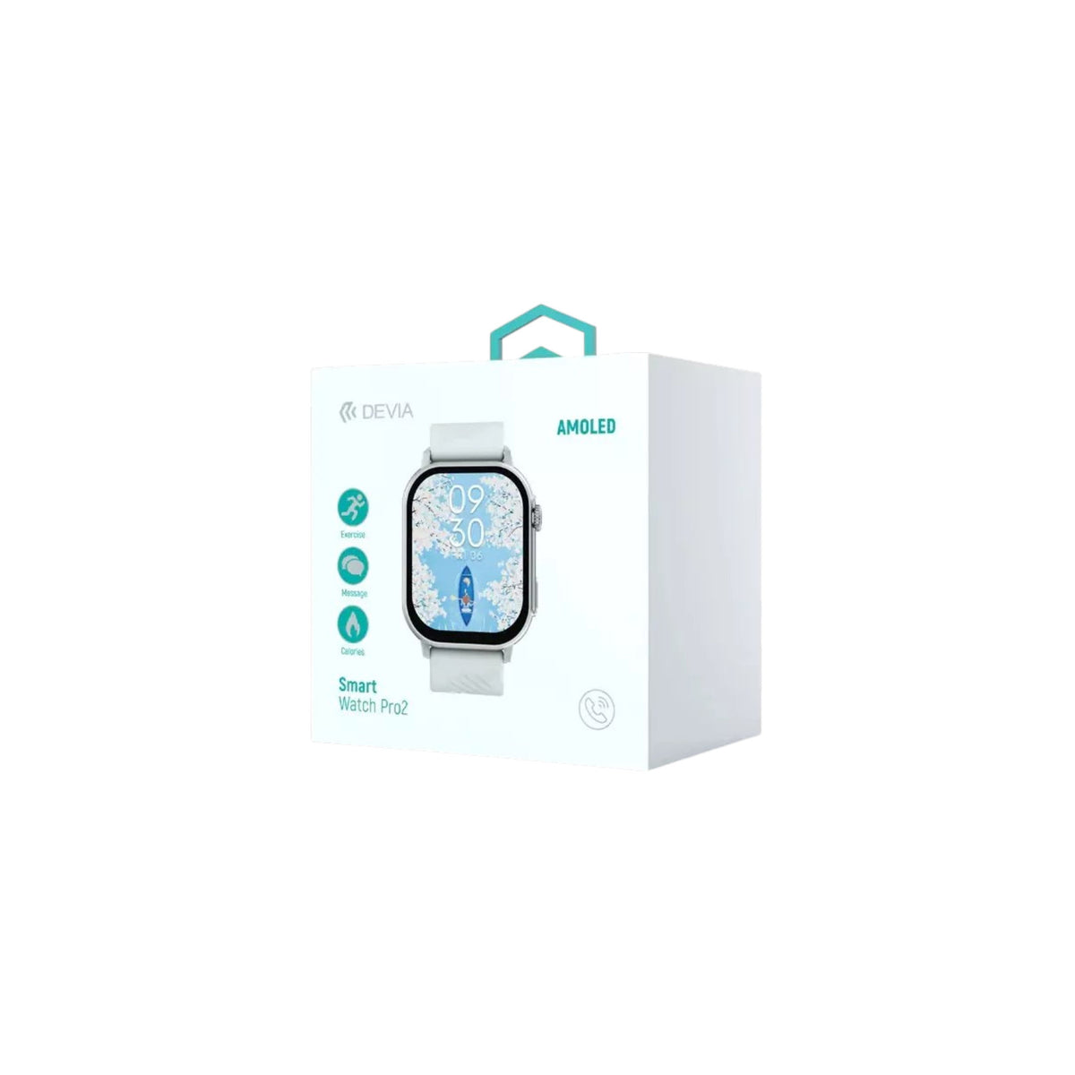 Montre connectée Devia Smart Watch Pro2 2,01" AMOLED IP67 avec appels Bluetooth – argent – vue 3