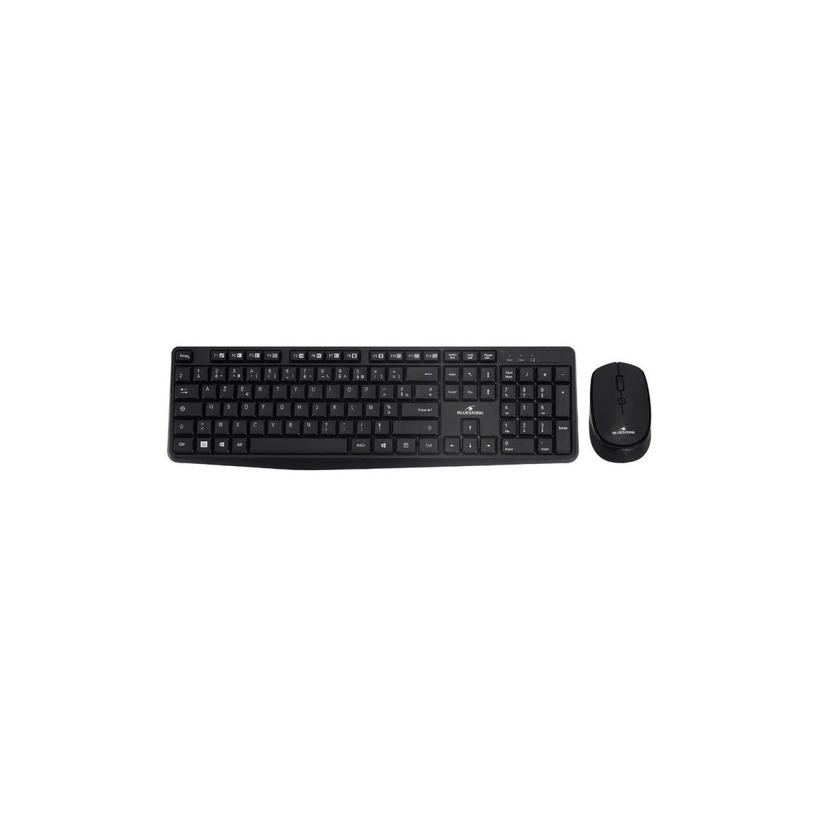 Pack clavier + souris sans fil 2,4 GHz Bluestork Pack Office WL V2 – noir (AZERTY) – vue 1
