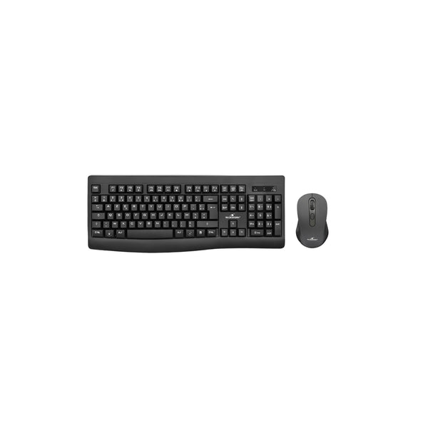 Pack clavier + souris sans fil rechargeables Bluestork Wireless Office Pack R (AZERTY français, récepteur USB, souris 1 600 dpi) – noir – vue 1