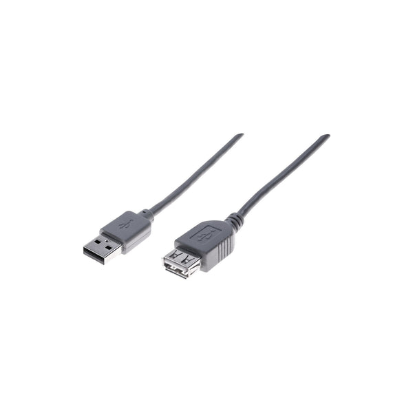 Rallonge éco USB 2.0 A / A grise - 5,0 m – vue 1