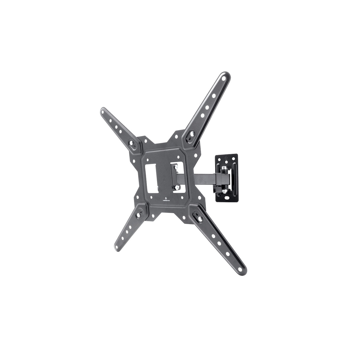 Support mural TV orientable à bras simple 23–55" Volkano Steel Series – noir (VK-4027-BK) – vue 1