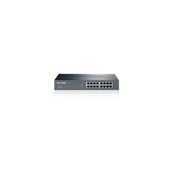 Switch Gigabit 16 ports TP-Link TL-SG1016D (10/100/1000, capacité 32 Gbps, trames Jumbo, bureau ou rack) – vue 1