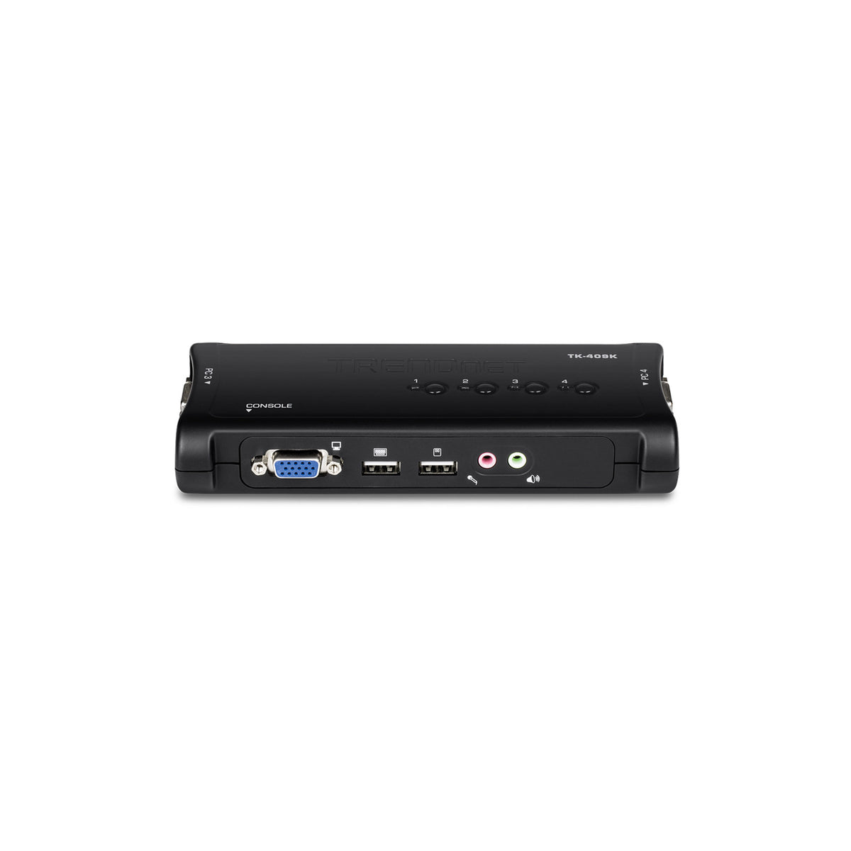 Switch KVM USB/VGA 4 ports avec audio TRENDnet TK-409K (câbles inclus) – vue 2