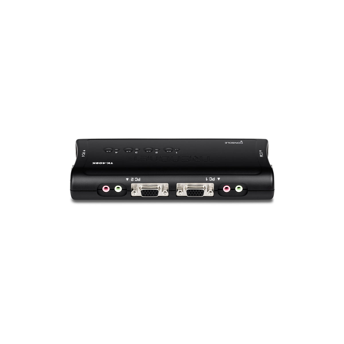 Switch KVM USB/VGA 4 ports avec audio TRENDnet TK-409K (câbles inclus) – vue 3