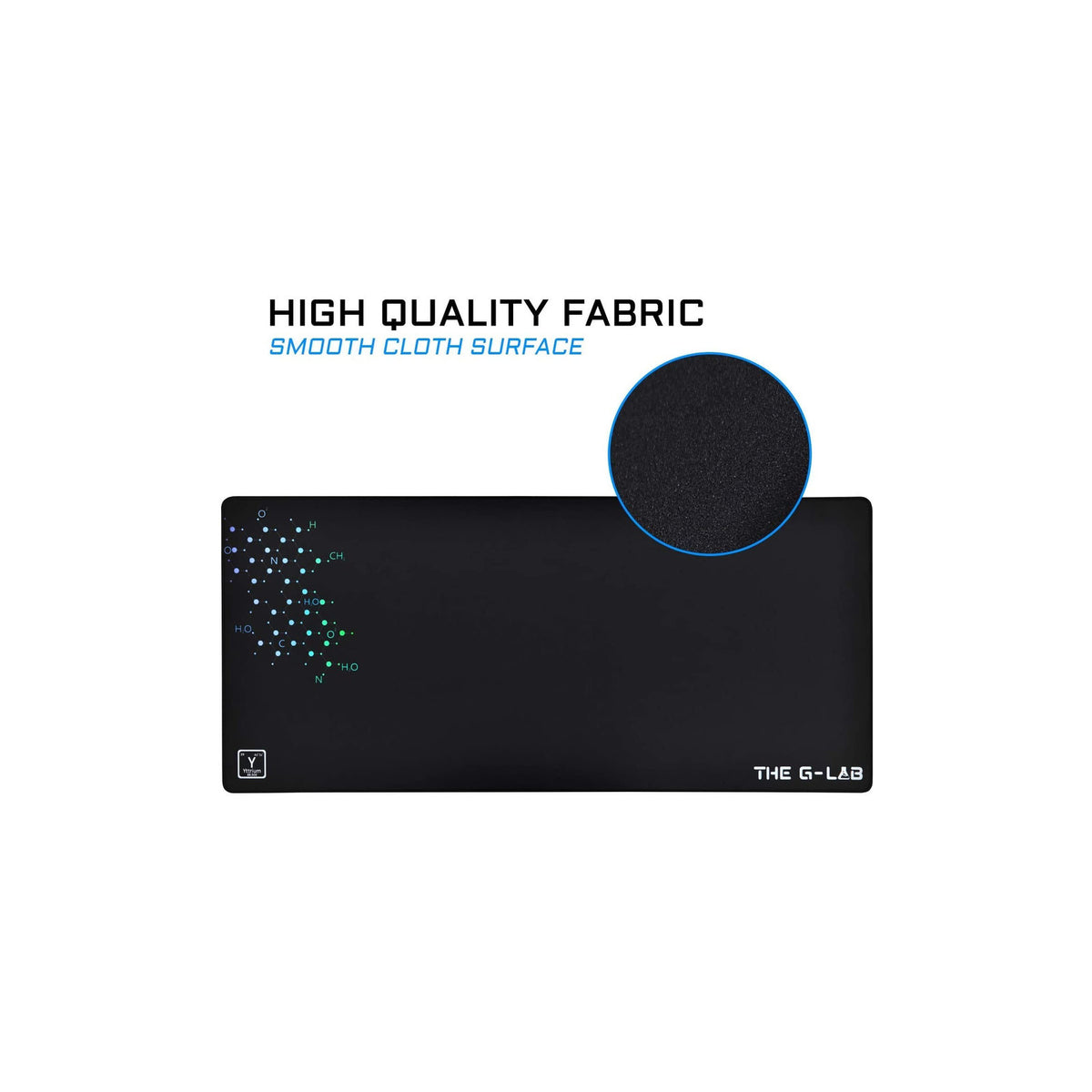 Tapis de souris gaming XXL The G-Lab Pad Yttrium 900 × 400 × 4 mm – vue 2