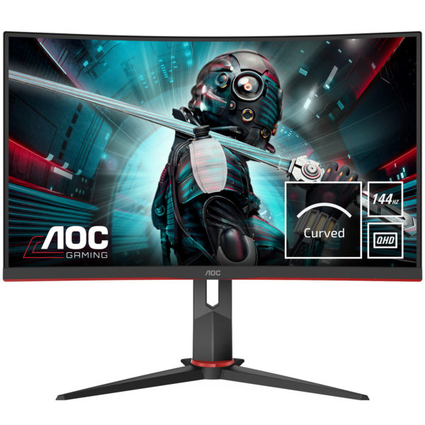 27'' AOC Gaming CQ27G2U QHD CURVED 2560x1440 HDMI-VGA-DP/HP PIVOT 3y