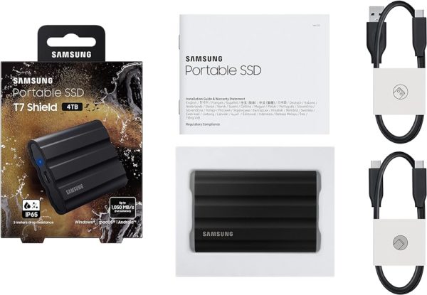 SAMSUNG Portable SSD T7 Shield 4To USB 3.2 Gen 2 Black (6€ CP) – Image 2