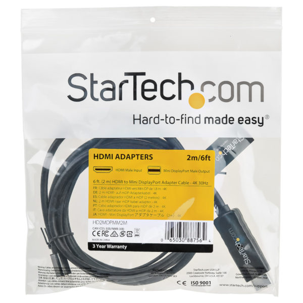 StarTech.com Câble DisplayPort vers HDMI 2m – Image 2