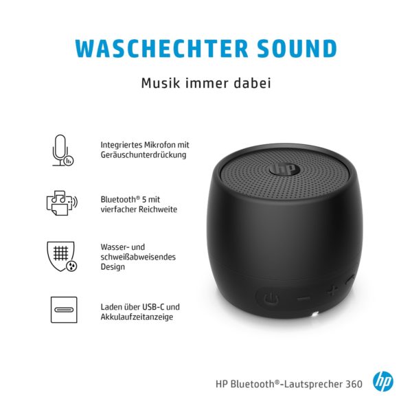 NEW HP Bluetooth Speaker 360 Black