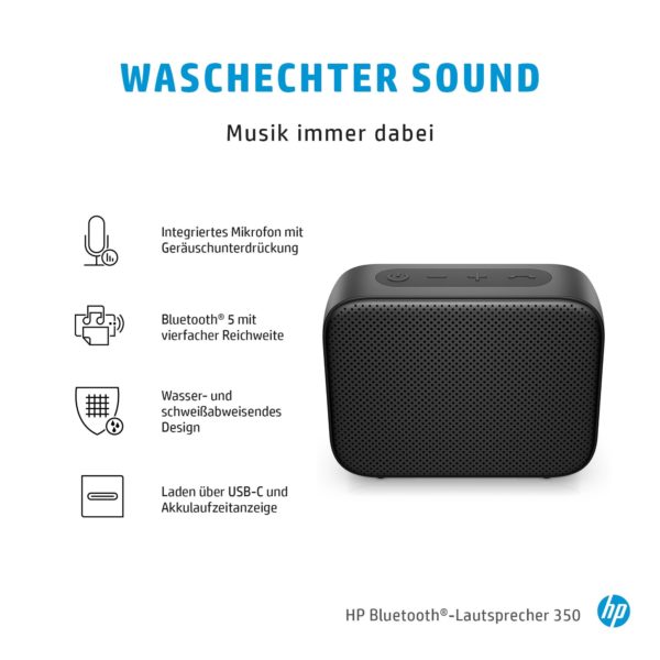 NEW HP Bluetooth Speaker 350 black – Image 2
