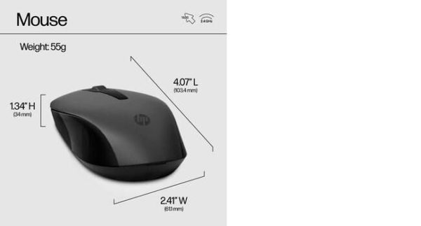 HP 330 Wireless Mouse & Keyboard Combo Set FR - Black