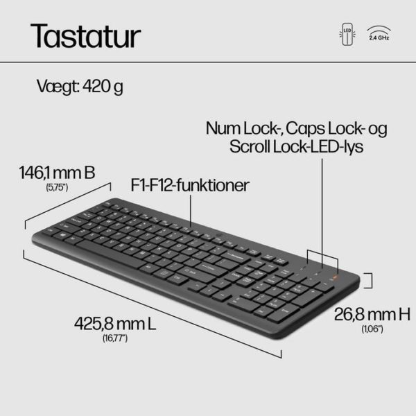 HP 330 Wireless Mouse & Keyboard Combo Set FR - Black – Image 2